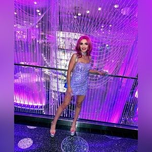 LUCY in the Sky Starstruck Mini in iridescent lilac